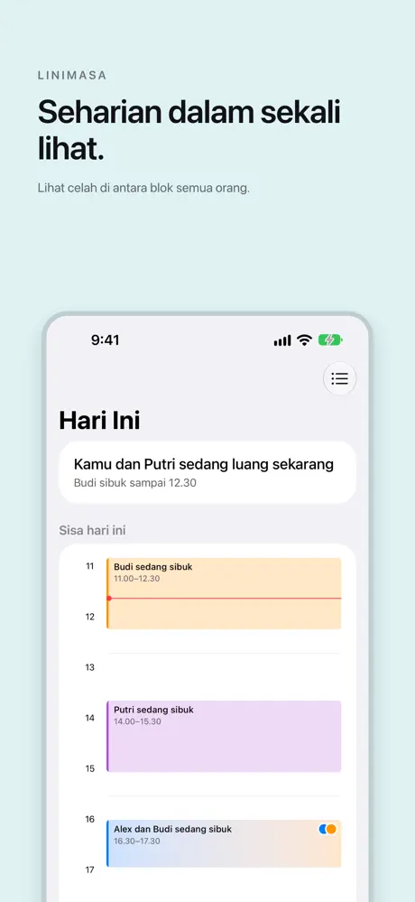 Seharian dalam sekali lihat. Lihat celah di antara blok semua orang.